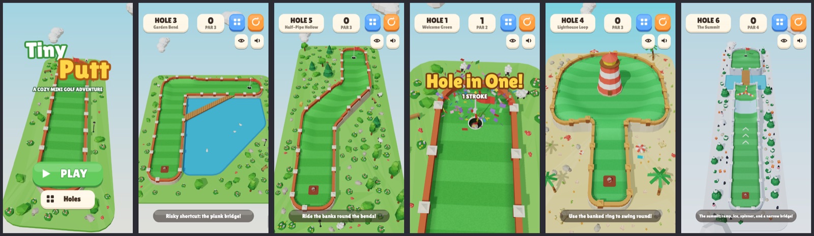 Tiny Putt holes